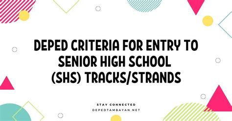 strand in senior high tagalog|DepEd Criteria for Entry to Senior High School (SHS) .
